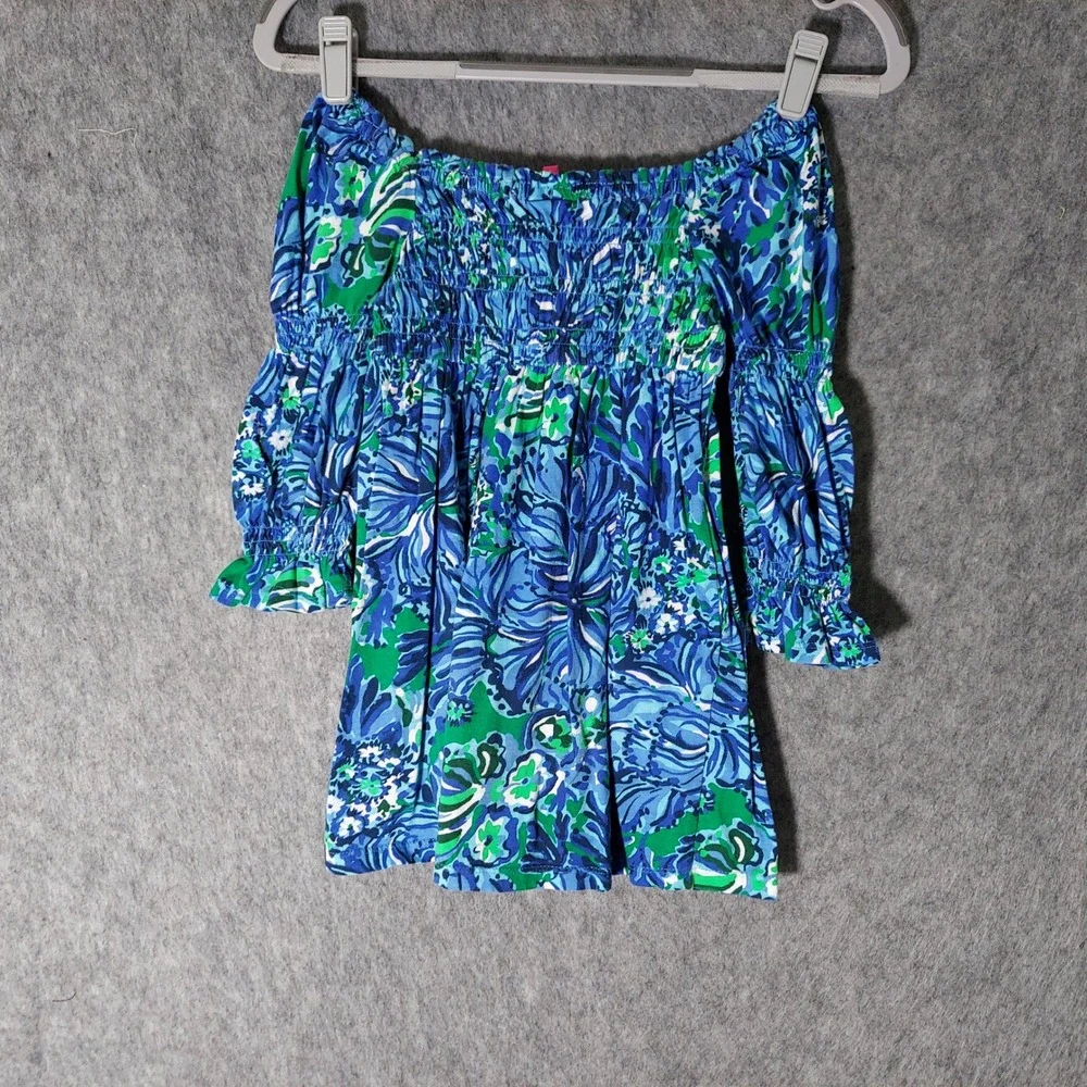 Lilly Pulitzer Girl Mini Beyonca Dress S Smocked Cotton Abaco Tropical Resort